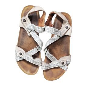 Taos Footwear Braided Strappy Sandals - White/Cream